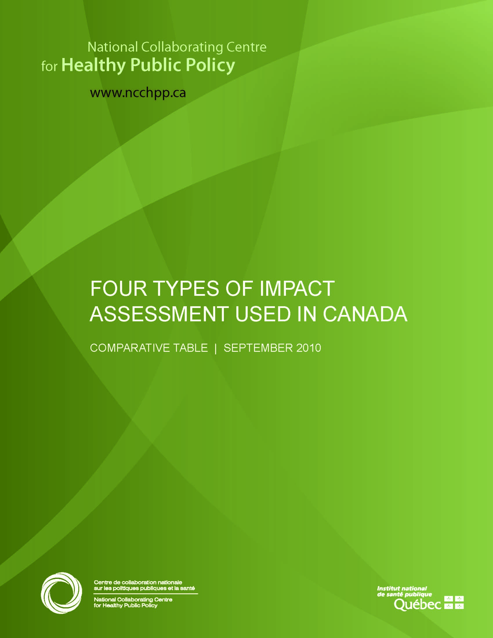 Four Types of Impact Assessment Used in Canada