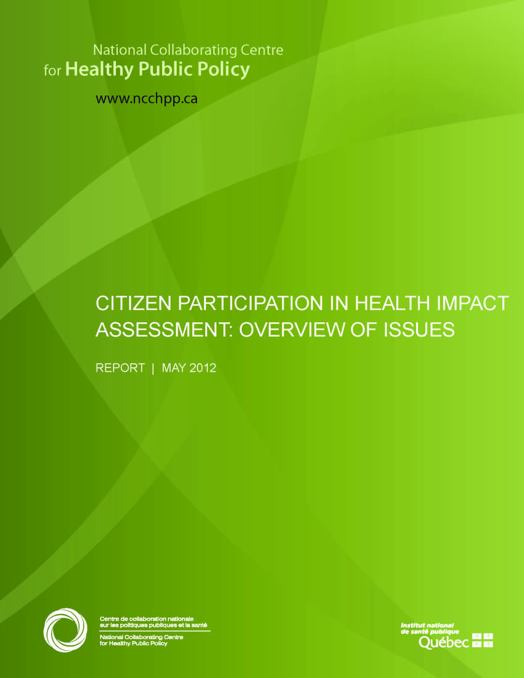 Citizen Participation in Health Impact Assessment: Overview of Issues