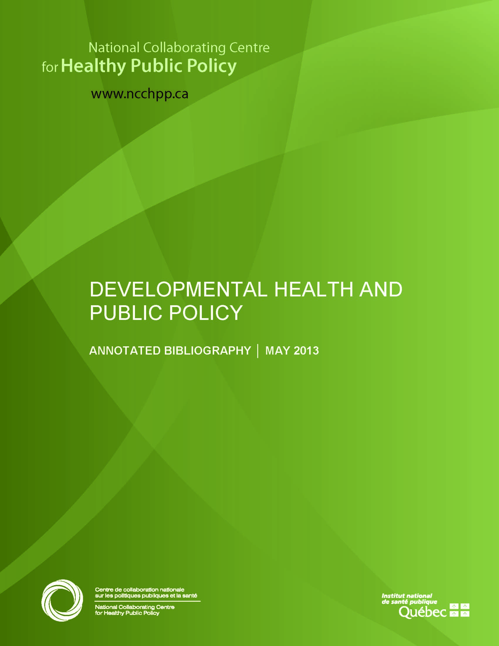 Developmental Health and Public Policy: Annotated Bibliography