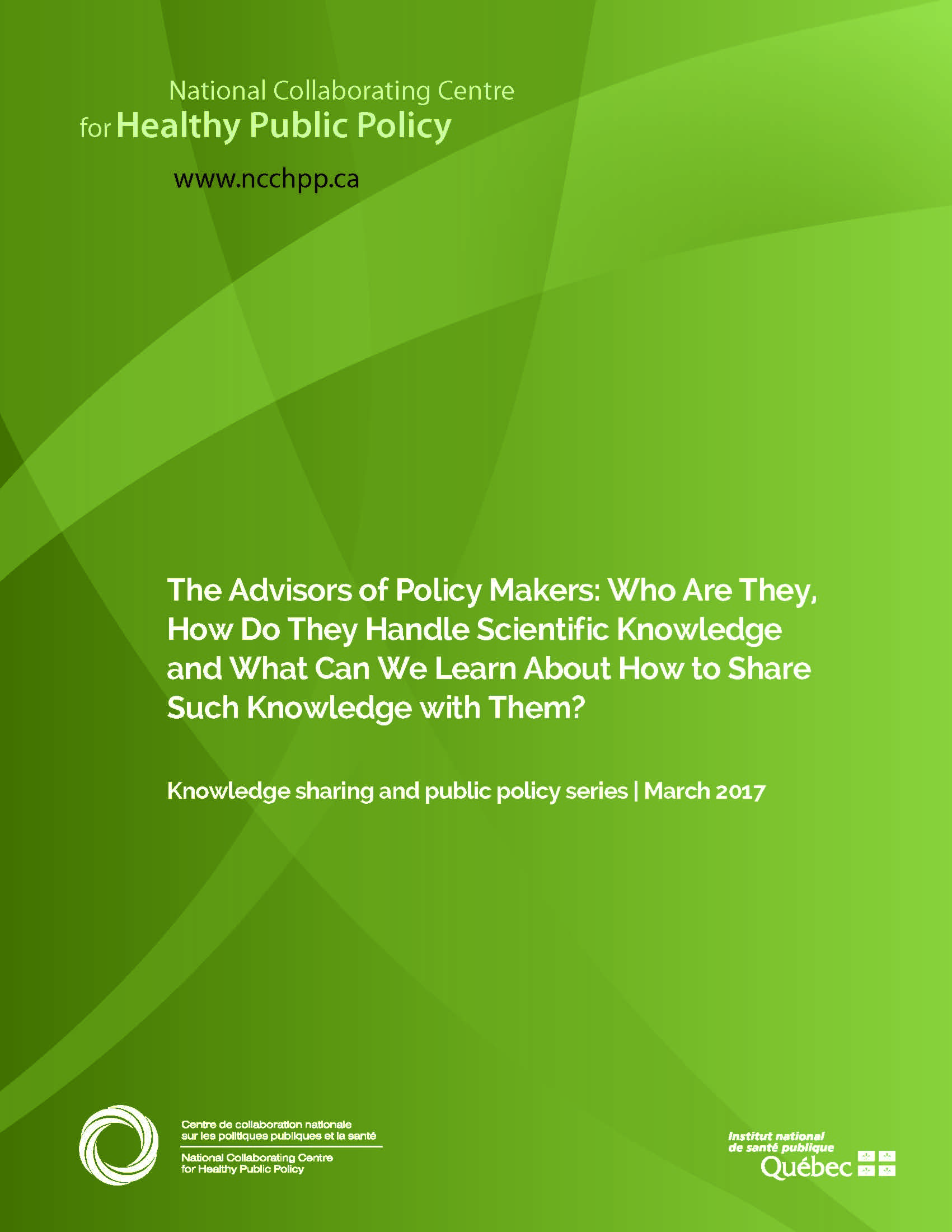 The Advisors of Policy Makers: Who Are They, How Do They Handle Scientific Knowledge and What Can We Learn About How to Share Such Knowledge with Them?