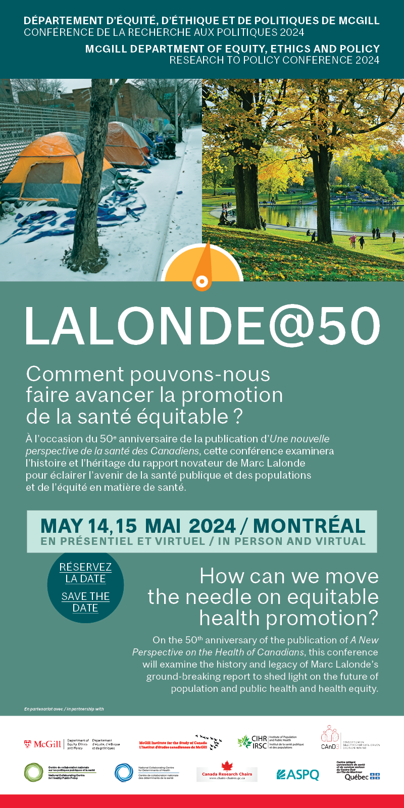 Conference Lalonde@50: How Can We Move the Needle on Equitable Health Promotion?