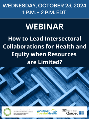 Webinar – How to Lead Intersectoral Collaborations for Health and Equity when Resources are Limited?