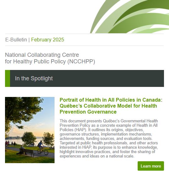 Image of the November edition of the NCCHPP eBulletin.