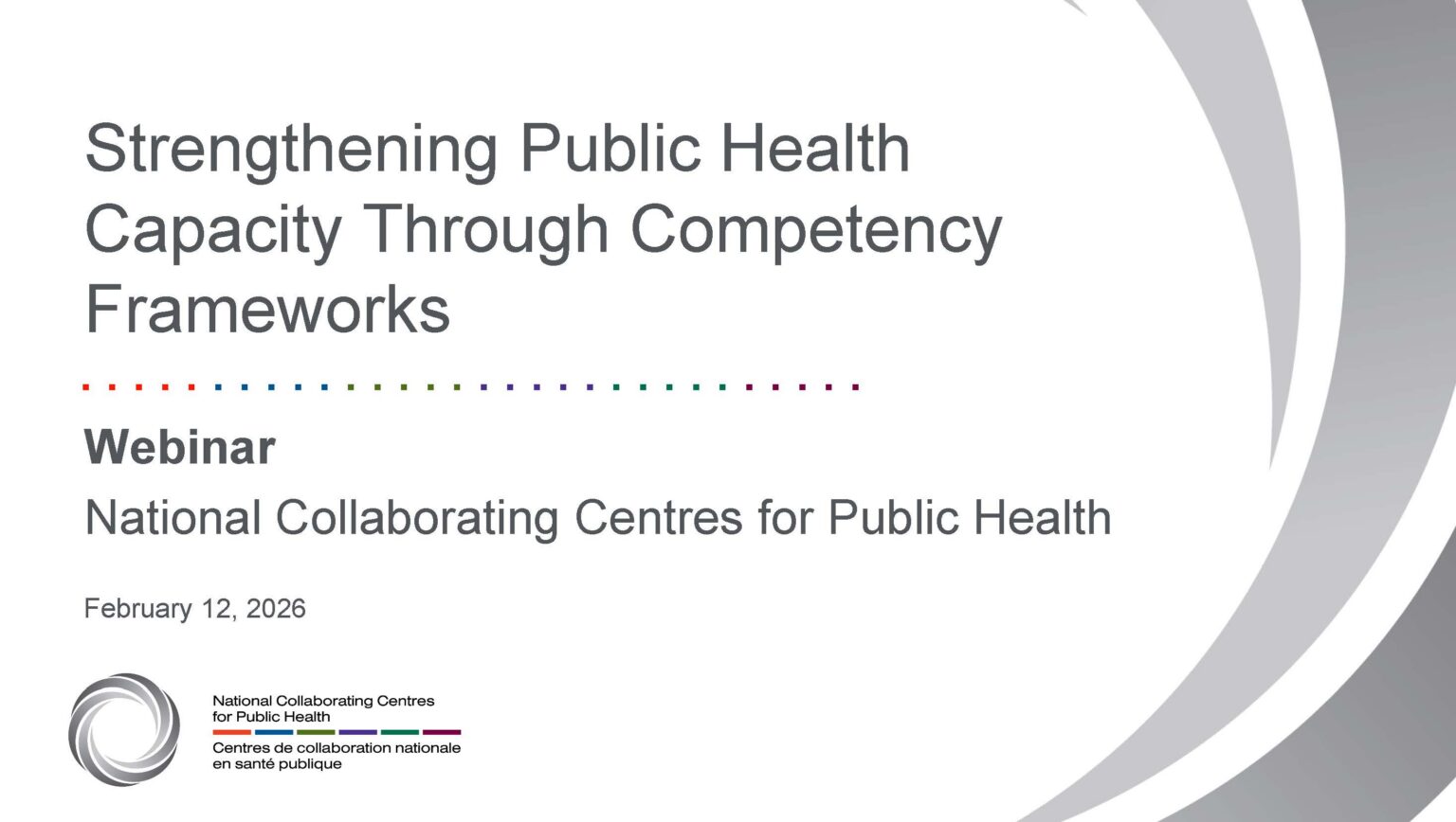 Webinar – Strengthening Public Health Capacity Through Competency ...