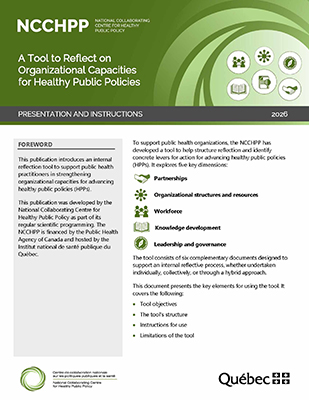 A Tool to Reflect on Organizational Capacities for Healthy Public Policies