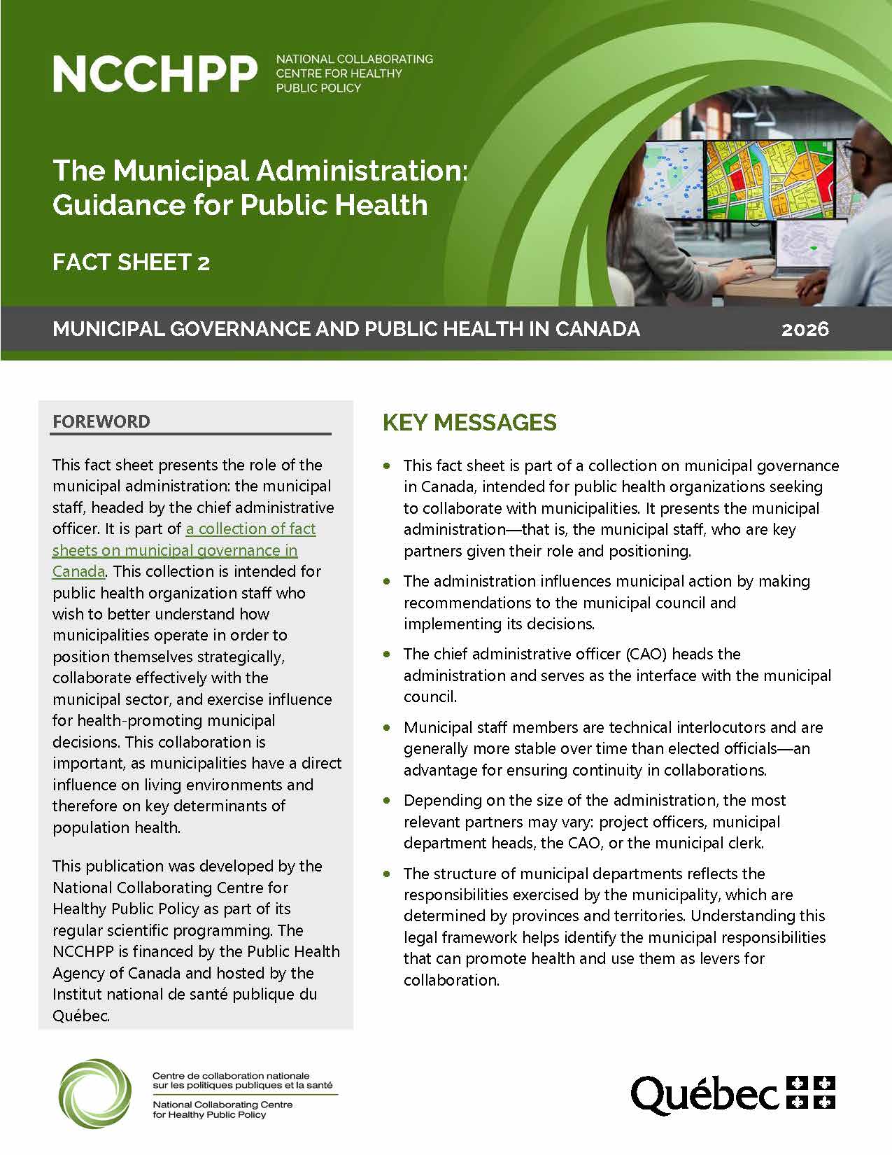 The Municipal Administration: Guidance for Public Health
