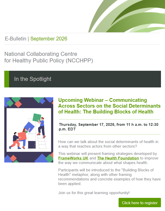 Image of the November edition of the NCCHPP eBulletin.